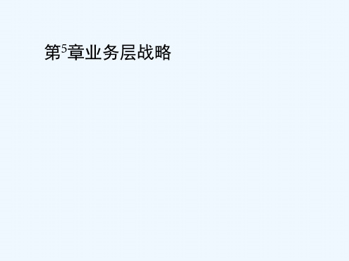 业务层战略