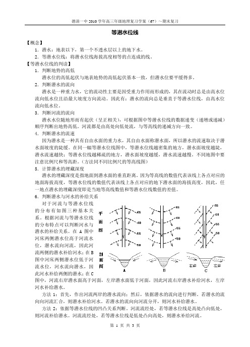 67 等潜水位线
