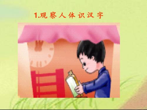 (识字一)1.观察人体识汉字