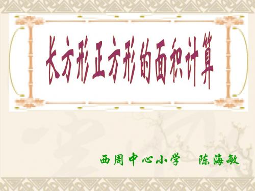 三年级数学长正方形面积的计算9(2019年新版)