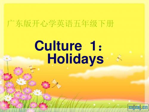广东版开心学英语五下Culture 1《Study Tour》ppt课件2