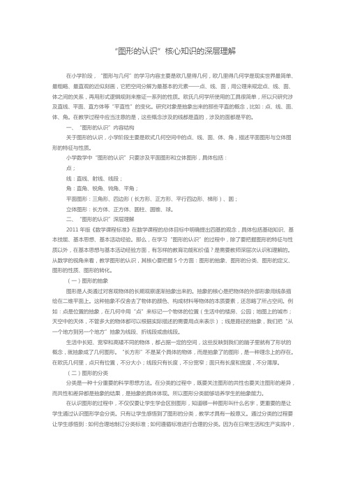 “图形的认识”核心知识