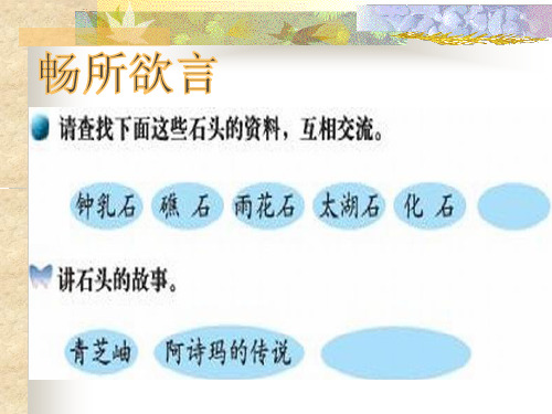 习作指导：写一写自己喜欢的石头