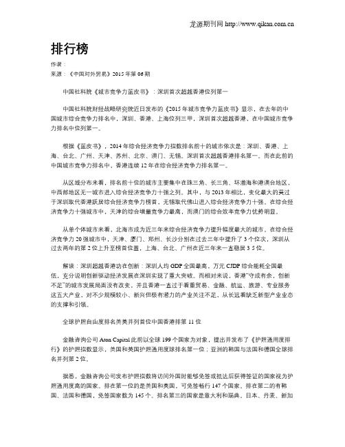 排行榜