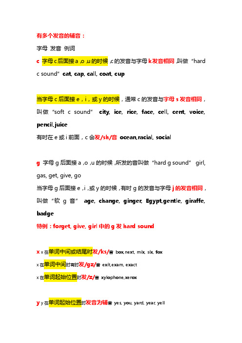 自然拼读发音规则
