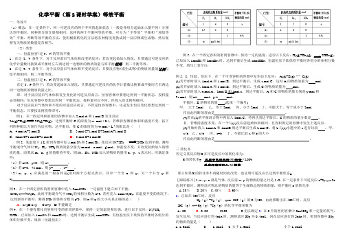 化学平衡(第2课时学案)等效平衡