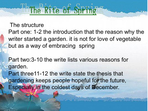 the rite of spring