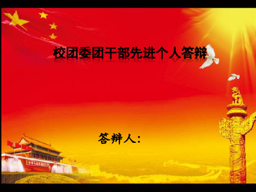 团组织先进个人答辩   PPt