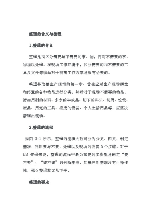 6S整理整顿的含义