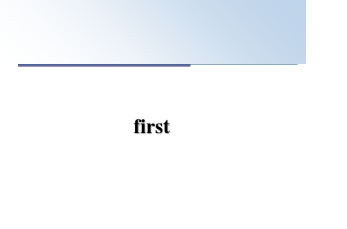 最新firstPPT课件