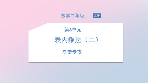 二年级上册数学习题课件-易错专攻 人教版 2