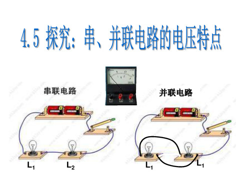 浙教版八年级科学上册研究串、并联电路的电压特点