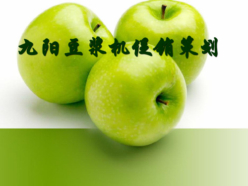 九阳豆浆机促销策划