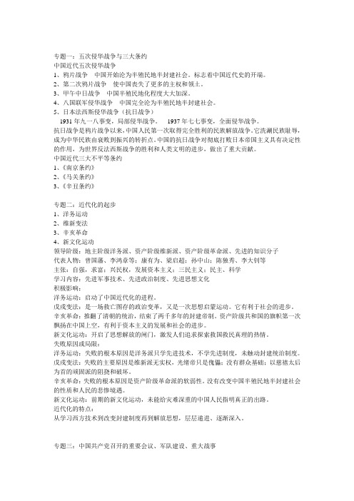 岳麓版中考历史专题复习资料_(1)