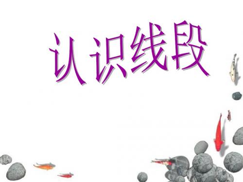 苏教版二年级上册数学认识线段ppt课件
