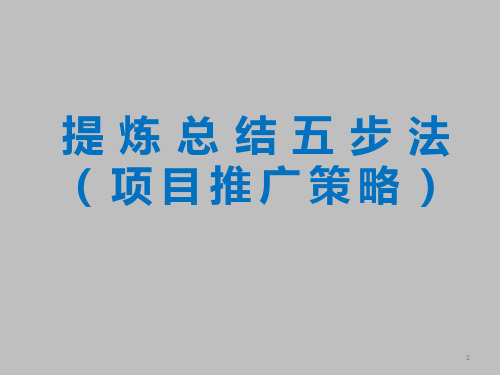 提炼总结五步法PPT幻灯片