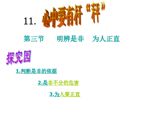 八年级政治心中要有杆“秤”3-P
