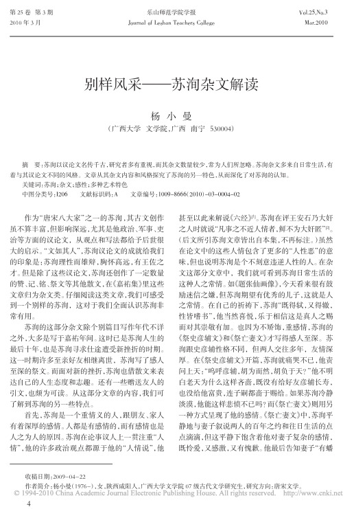 别样风采_苏洵杂文解读