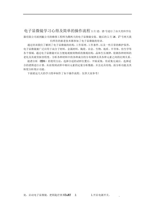 电子显微镜操作流程