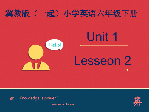 冀教版英语6下课件Lesson 2 Is Danny there 课件(16张)