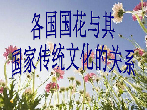 选修课--  各国国花花卉PPT