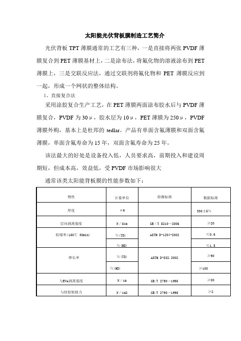 太阳能光伏背板膜制造工艺简介