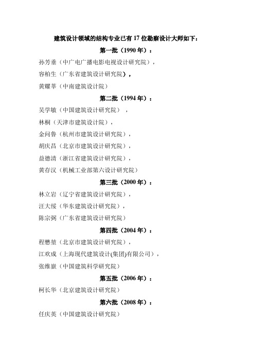 结构设计大师如下