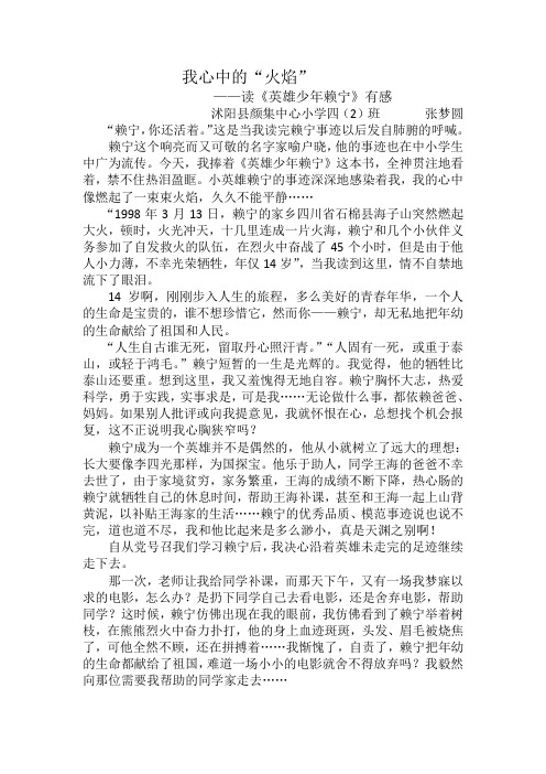 我心中的“火焰”