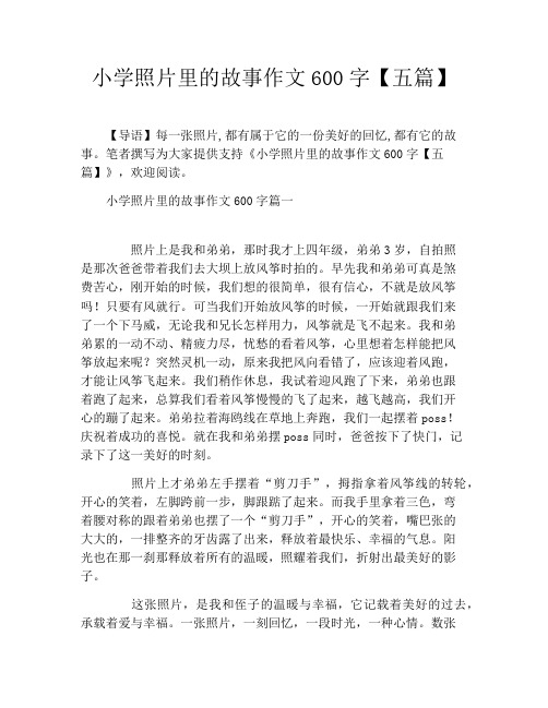 小学照片里的故事作文600字【五篇】