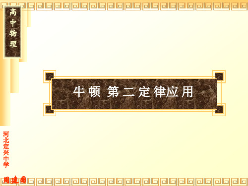 牛顿第二定律的应用 推荐 