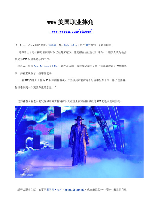 wwe美国职业摔角