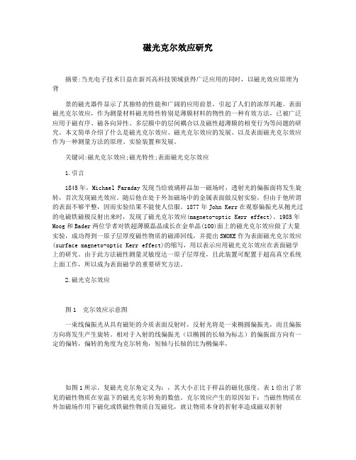 磁光克尔效应研究