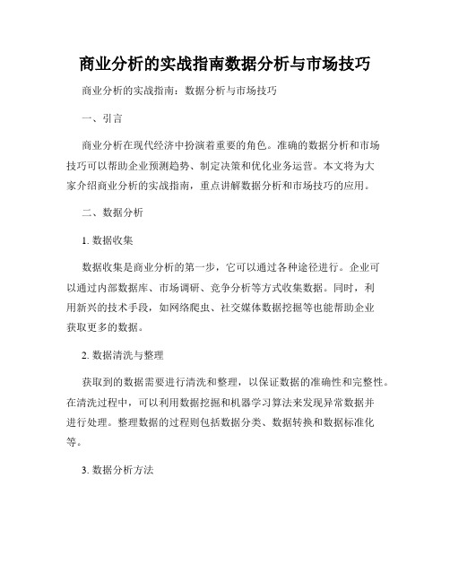 商业分析的实战指南数据分析与市场技巧