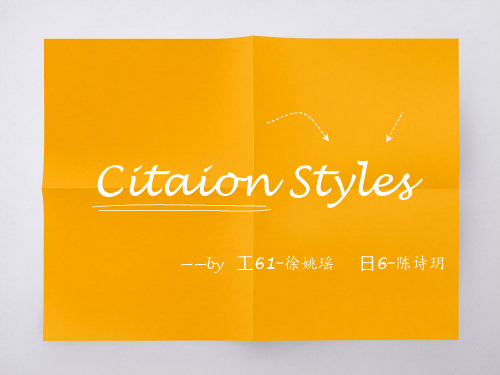 Citation styles
