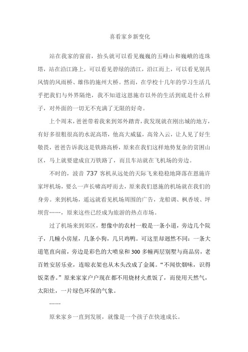 喜看家乡新变化