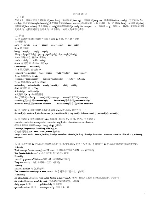 大学英语语法 第六讲 副 词