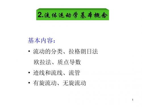 第二章流体运动学基本概念
