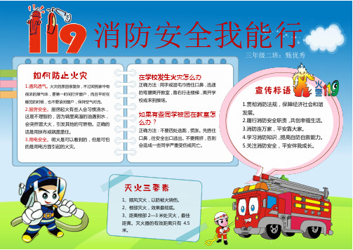 消防安全手抄报校园安全小报