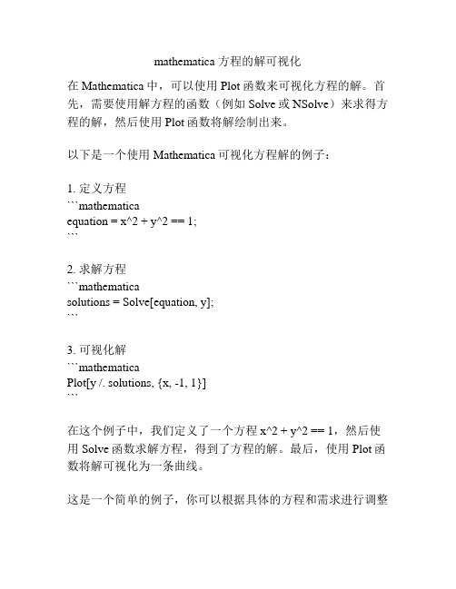 mathematica 方程的解可视化