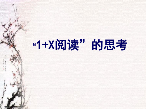 1+X的阅读