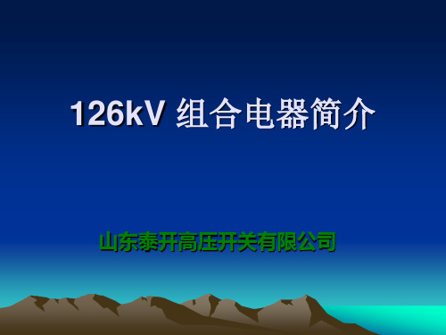 组合电器结构特点、安装使用及维护