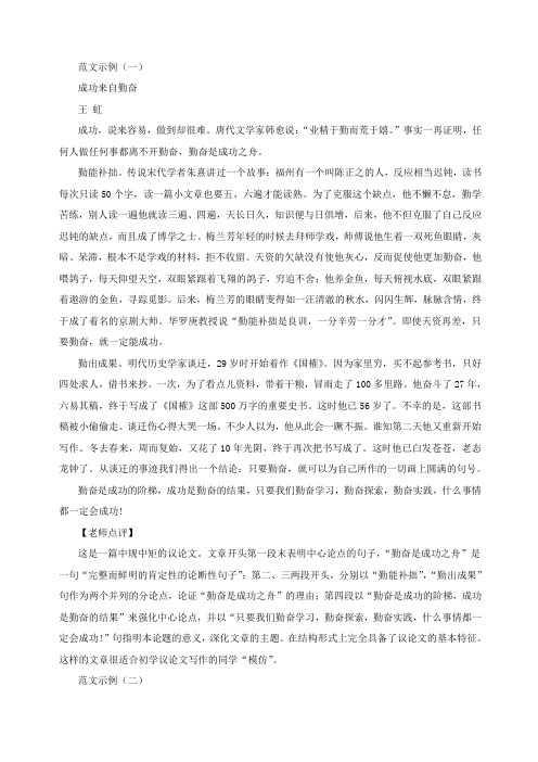 新课标高考复习作文写作专题第十六章《议论文的文体特征》教案