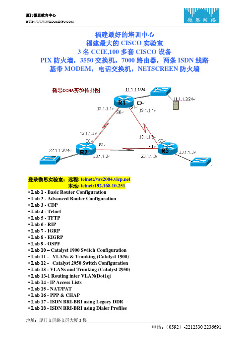 CCNA实验教程