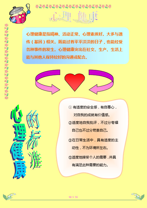 心理健康电子板报