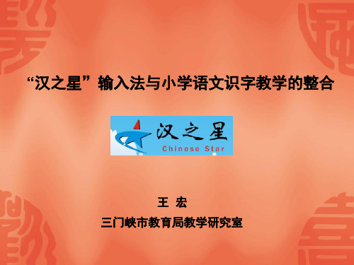 “汉之星”输入法与小学语文识字教学的整合