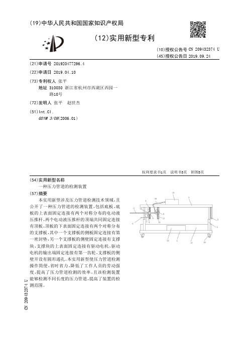 【CN209432374U】一种压力管道的检测装置【专利】