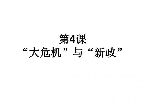 “大危机”与“新政”--北师大版