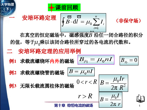 磁场对载流导线和载流线圈的作用