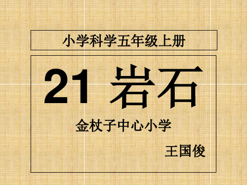 五年级上册科学课件1 岩石丨冀教版 (共20页)PPT