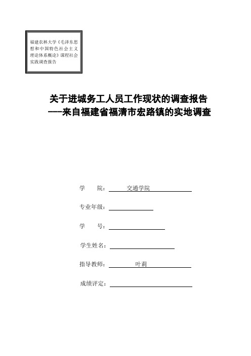 毛邓三社会实践